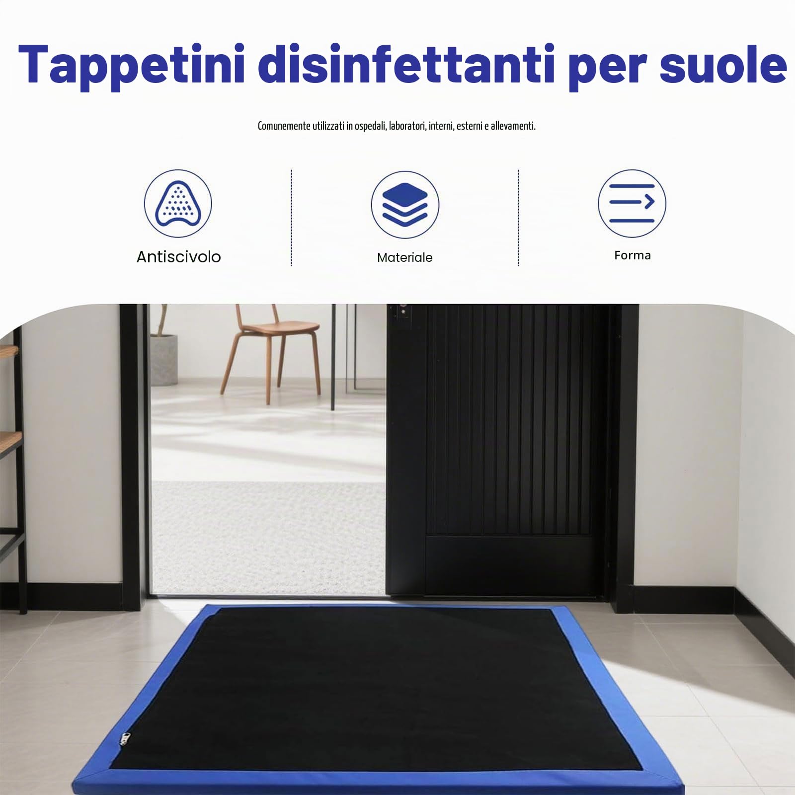 Tappetino disinfettante per scarpe, tappetino disinfettante per casa, hotel, ristorante, ospedale, zerbino per una efficace disinfezione della suola delle scarpe