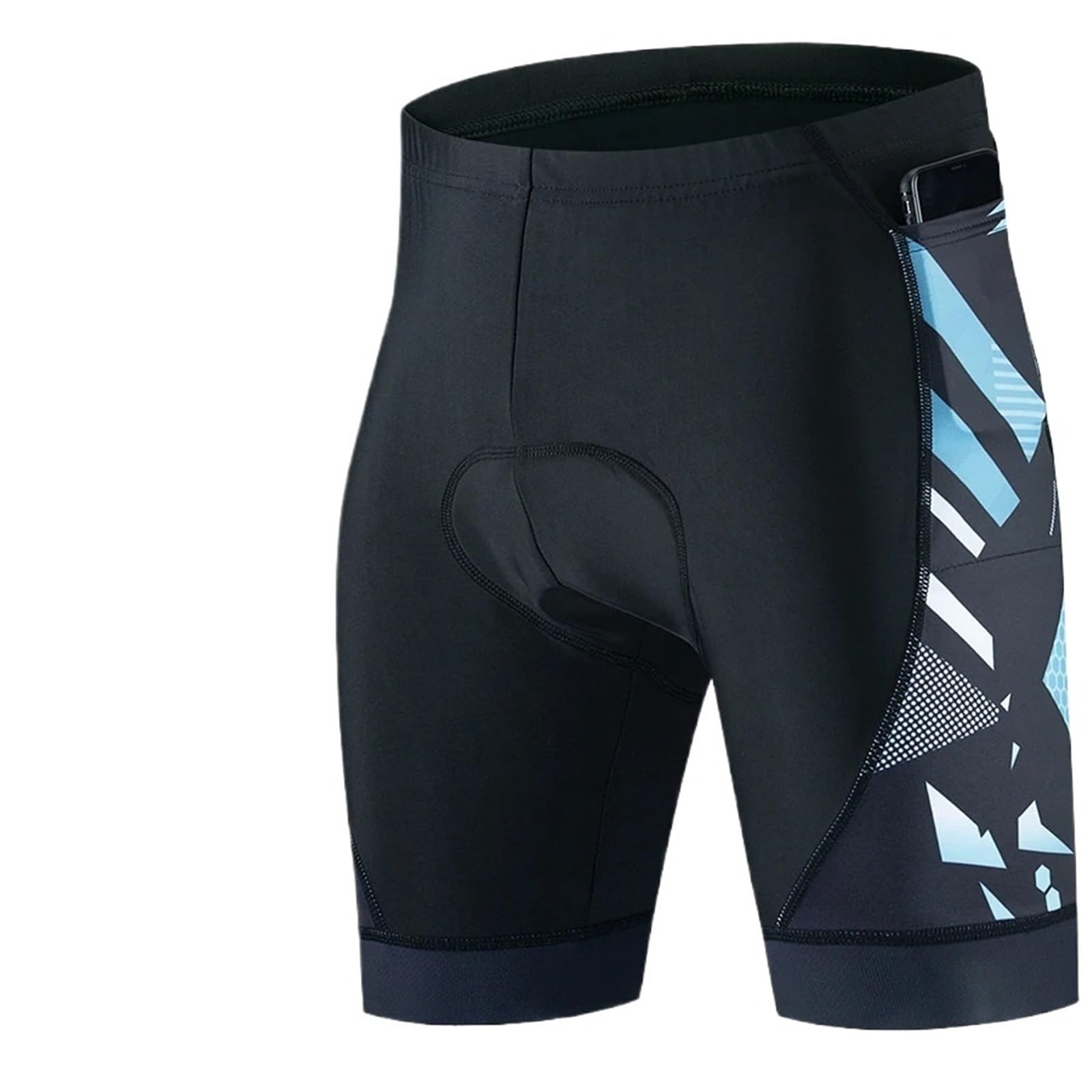 Pantaloncini da Ciclismo 2 Pezzi Pantaloncini da Ciclismo Uomo Estivi con Imbottitura in Gel, Sportivi, Triathlon, Bici Strada, Pantaloni, Uniforme, Maglia, Tasche(Black01,XL)