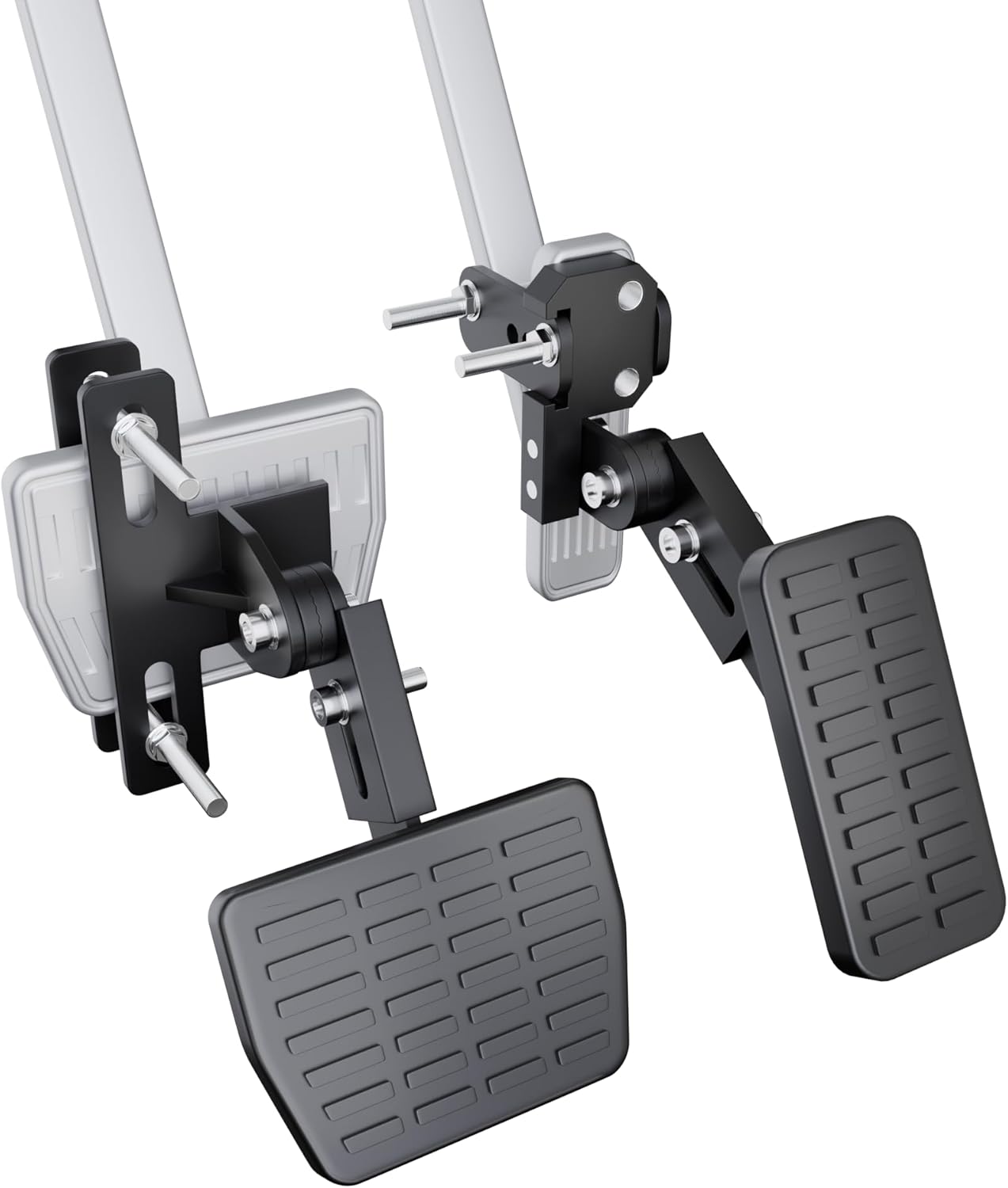Gas and brake pedal extender for short drivers, adjustable length and angle