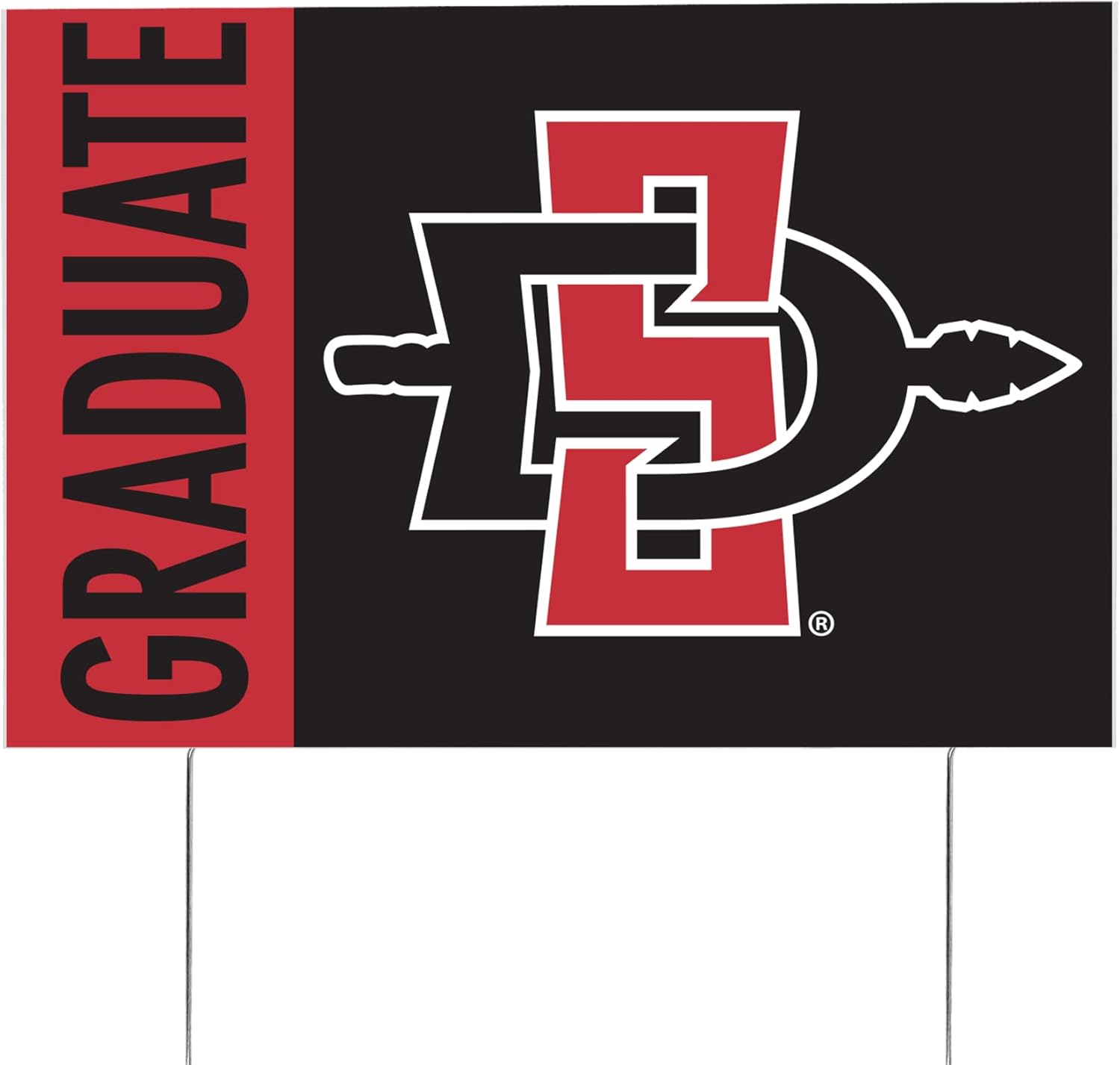 Desert Cactus San Diego State University Aztecs 12x18" Graduate Graduation Celebration Yard Sign Graduates Outdoor Lawn Display with Stakes (Grad Sign 3)
