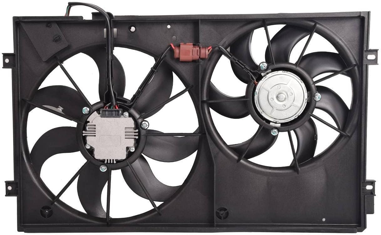 Car Front Radiator Cooling Fan Assembly 1K0121207BB,1K0 121 207 BB 9B9, 1K0959455P