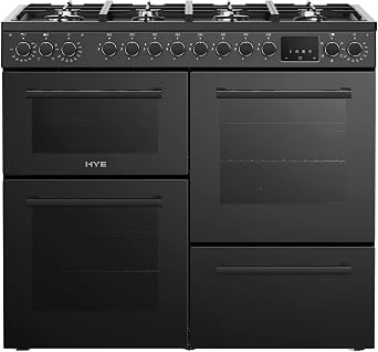 HYE Gas Cooker - 8 Burner Gas Hob, 2 Electric Ovens + Grill [Energy Class A]