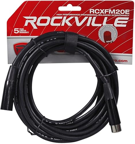 Miniatura 7 de Mackie Mix8 Mezclador compacto de 8 canales construido con un paquete de chasis de metal duradero con Rockville RCXFM20E-B cable de micrófono XLR