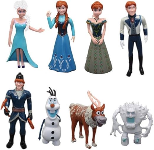 Frozen Character Cake Topper 8 Piece Figure Princess Elsa Anna Sven