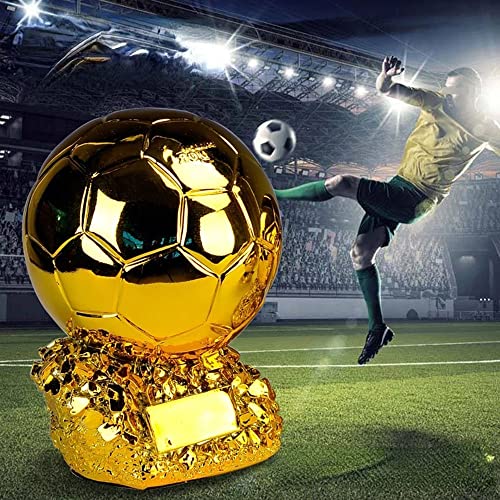 Troféu de futebol de Ballon Golden, troféu Champion, Resina Processo de Placamento de Material Color