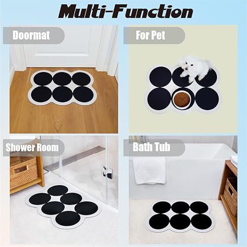 Miniatura 5 de Diatomite - Tapete de baño de piedra suave, antideslizante, súper absorbente, de secado rápido, 27 x 17 pulgadas, para ducha, cocina, bañera