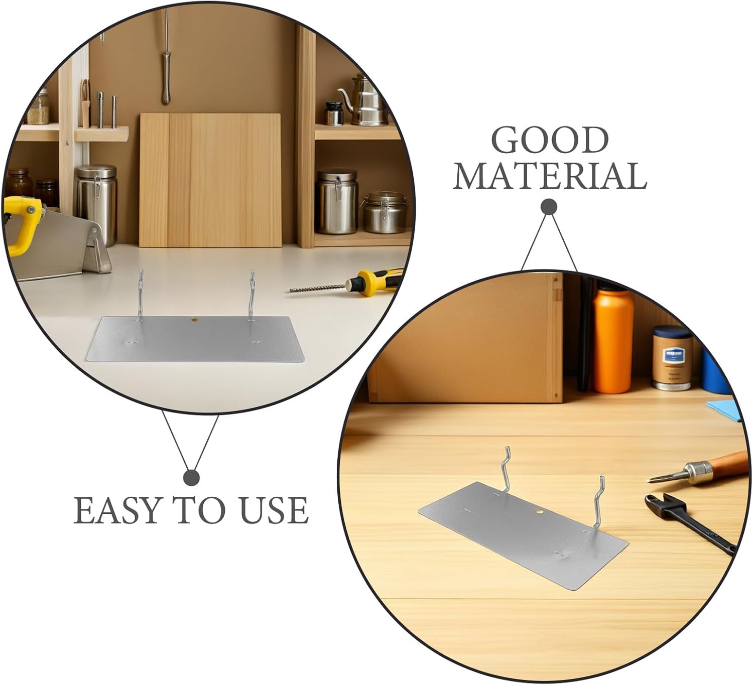 Pegboard Shelves: 9.84'' Metal Peg Board Shelves Accessories, Flat Display for Pegboard, Metal Retail Display for Storage and Organization
