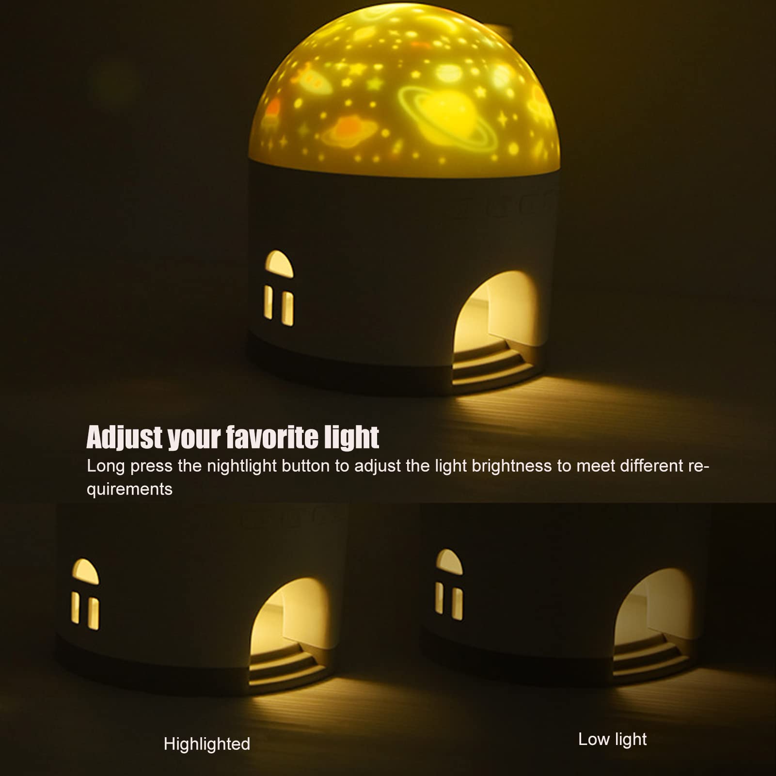 Tyenaza Luz De Noche De Estrellas para Niños, Lámpara De Proyección De Estrellas, Luz De Noche Innovadora Junto A La Cama, Dormitorio para Niños, Lámpara De Ambiente Romántica (Blanco)