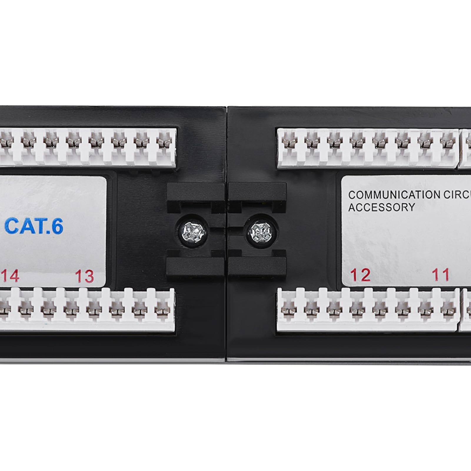 Panneau de Brassage Réseau 24 Ports, Panneau de Brassage Réseau CAT6 19 Pouces Panneau de Brassage Ethernet Mural ou monté en Rack pour la Gestion du Réseau et des Câbles