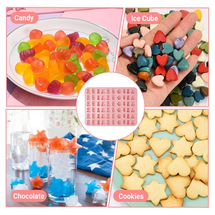 4 Stück Backmatte Hundekekse, Silikon Backmatte für Hundeleckerlies, Backmatten für Hundeleckerlies mit Teigschaber & Backpinsel, BPA-frei Hundebackmatten Silikon für DIY-Hundekekse und Schokolade