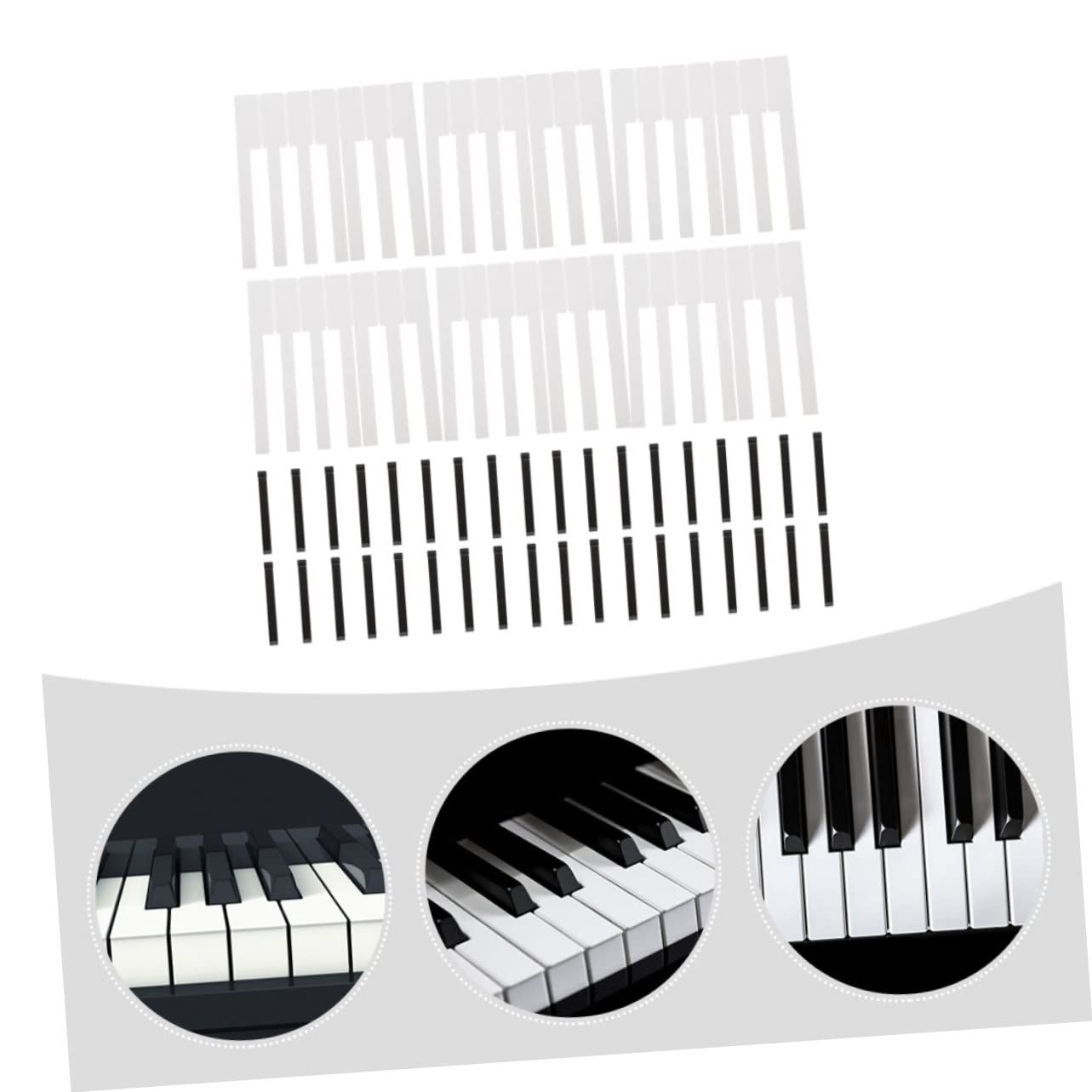 Tasti Pianoforte Professionali 88 Pezzi Bianco per Riparazione | Acrilico Plastico, Ricambio Pratico, per Musicista, Accessori e Strumenti per Manutenzione Tastiera