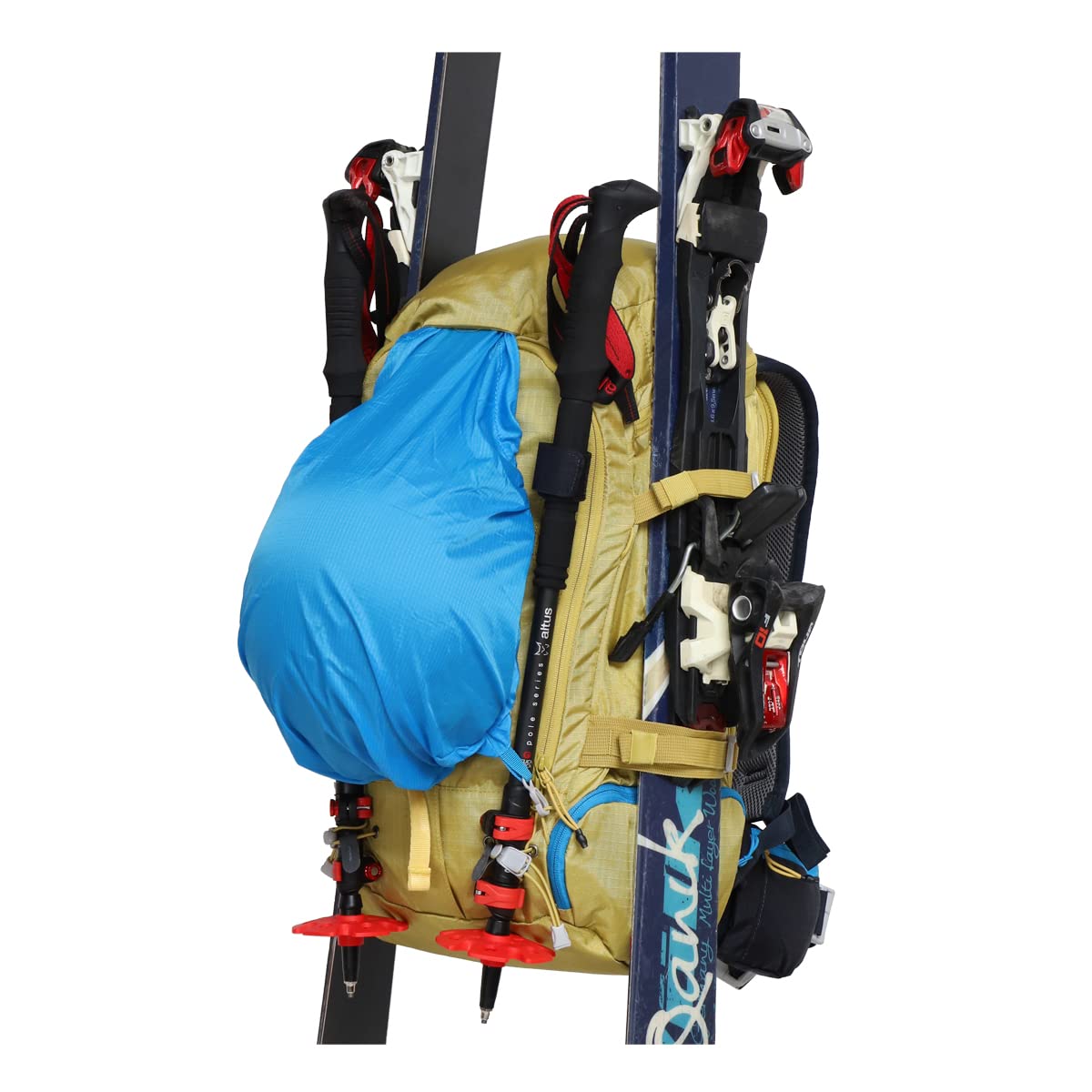 ALTUS SAIOA | Mochila de esqui | Mochila de travesía | Trekking | Esquí de montaña | Escalada | Ergonómica | Ligera | Resistente | Color oil yellow