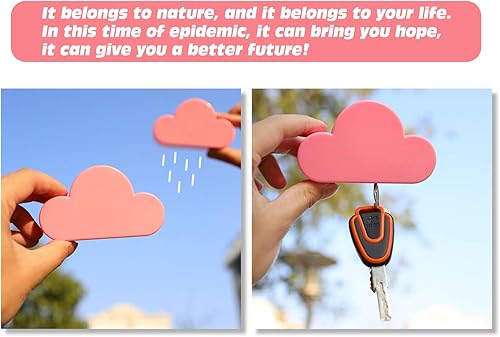 Miniatura 6 de Soporte de pared magnético con forma de nube blanca para colgar las llaves, adorno con diseño creativo y único, fuerte imán para colgar varias