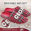 BERGMAN KELLY Men's Slippers, Indoor House Shoes, Red Plaid, Cotton/Polyester Blend, CEO DAD Collection (Multiple Sizes) #2