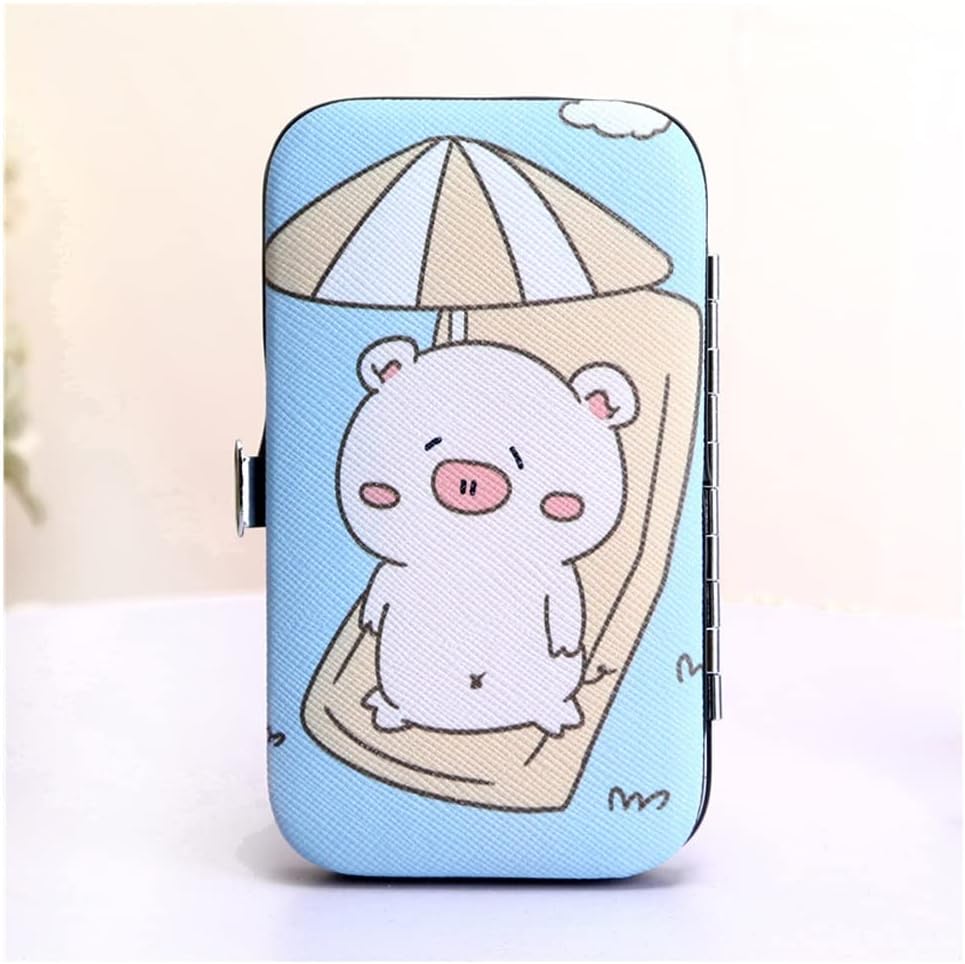 Nail Clipper Set Nail Care Set Nail Clipper Set Nail Care Set Grooming Set Home Applicable Travel Portable Nail Clippers 7-Piece Manicure Beauty Kit Foot, Hand & Nail Care (Color : D) (A)