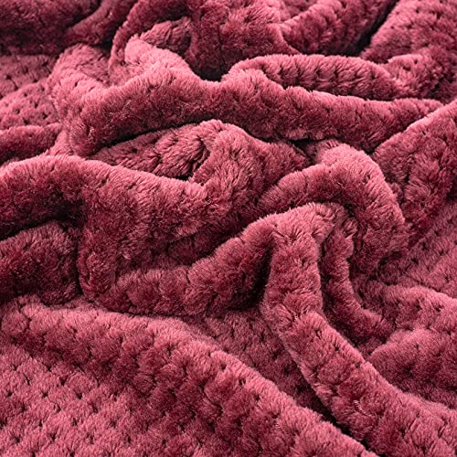 Image of Ruby Red Pet Blanket - Warm Soft Fuzzy Blankets for Puppy, Kitten, Small, Medium, Large Dogs & Cats - Plush Fleece Throws for Bed, Couch, Sofa, Travel (L /40 inch x 48 inch)