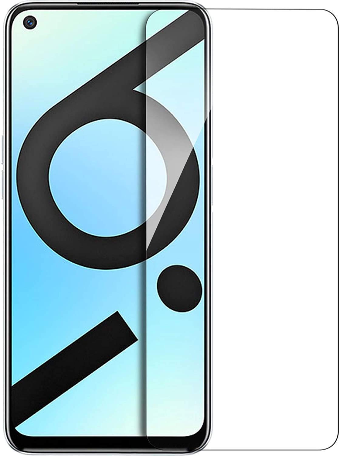 COMORO Tempered Glass Screen Protector for Oneplus 9RT 5G Temper Glass Transparent 9H Hardness Full Glue Cover Friendly Anti Scratch - Transparent