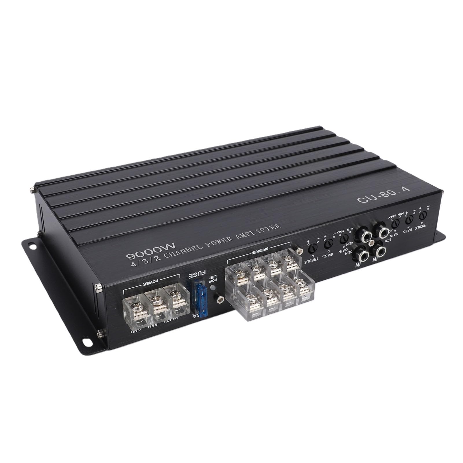 Amplificador de Coche de 4 Canales, Amplificador de Potencia de 7800 W, de Subwoofer de Aleación de Aluminio con Frecuencia Ultrabaja, Ideal para Coche, Camión, Barco, Motocicleta UTV