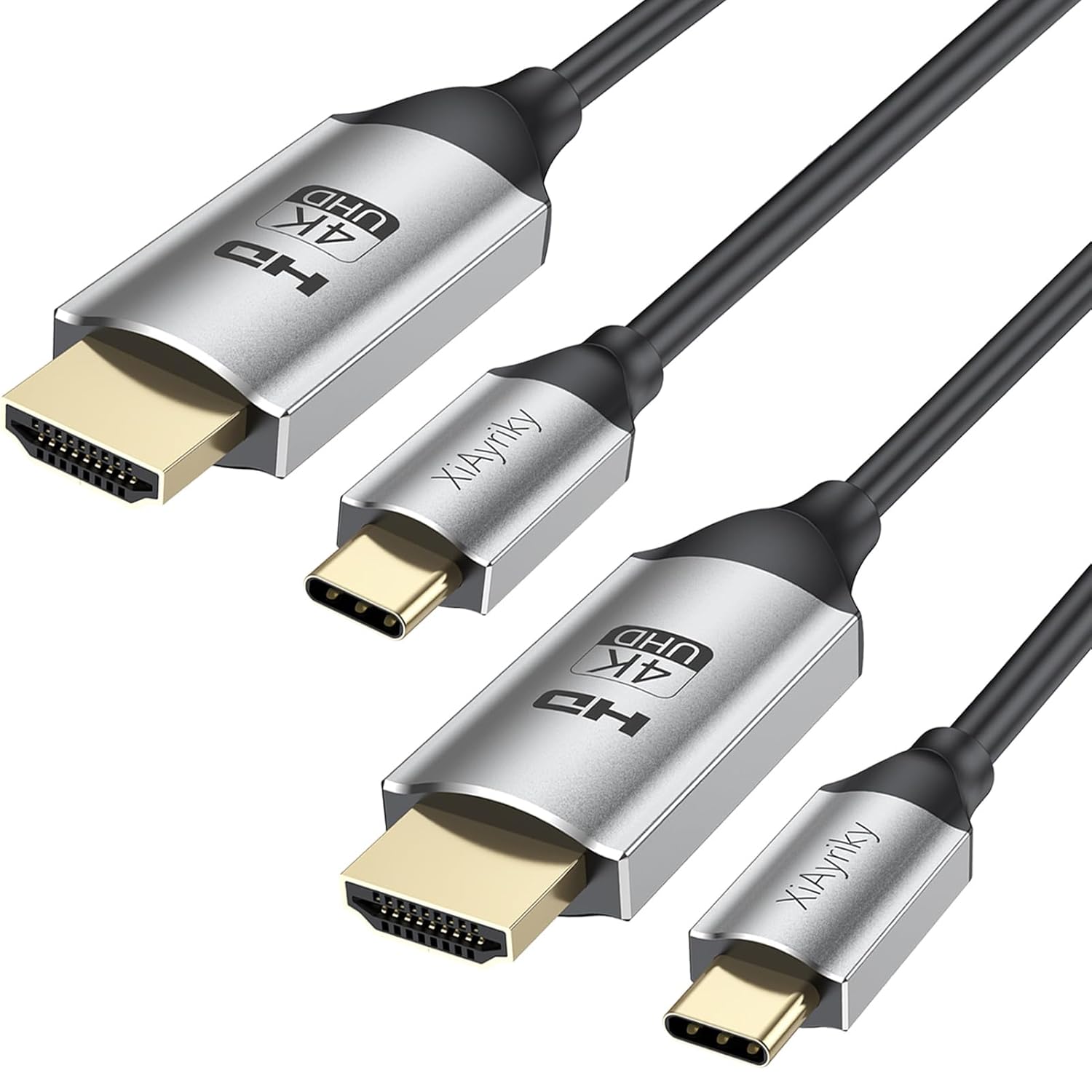 4K USB C to HDMI Cable 2Pack, High Speed 6 FT USB Type C