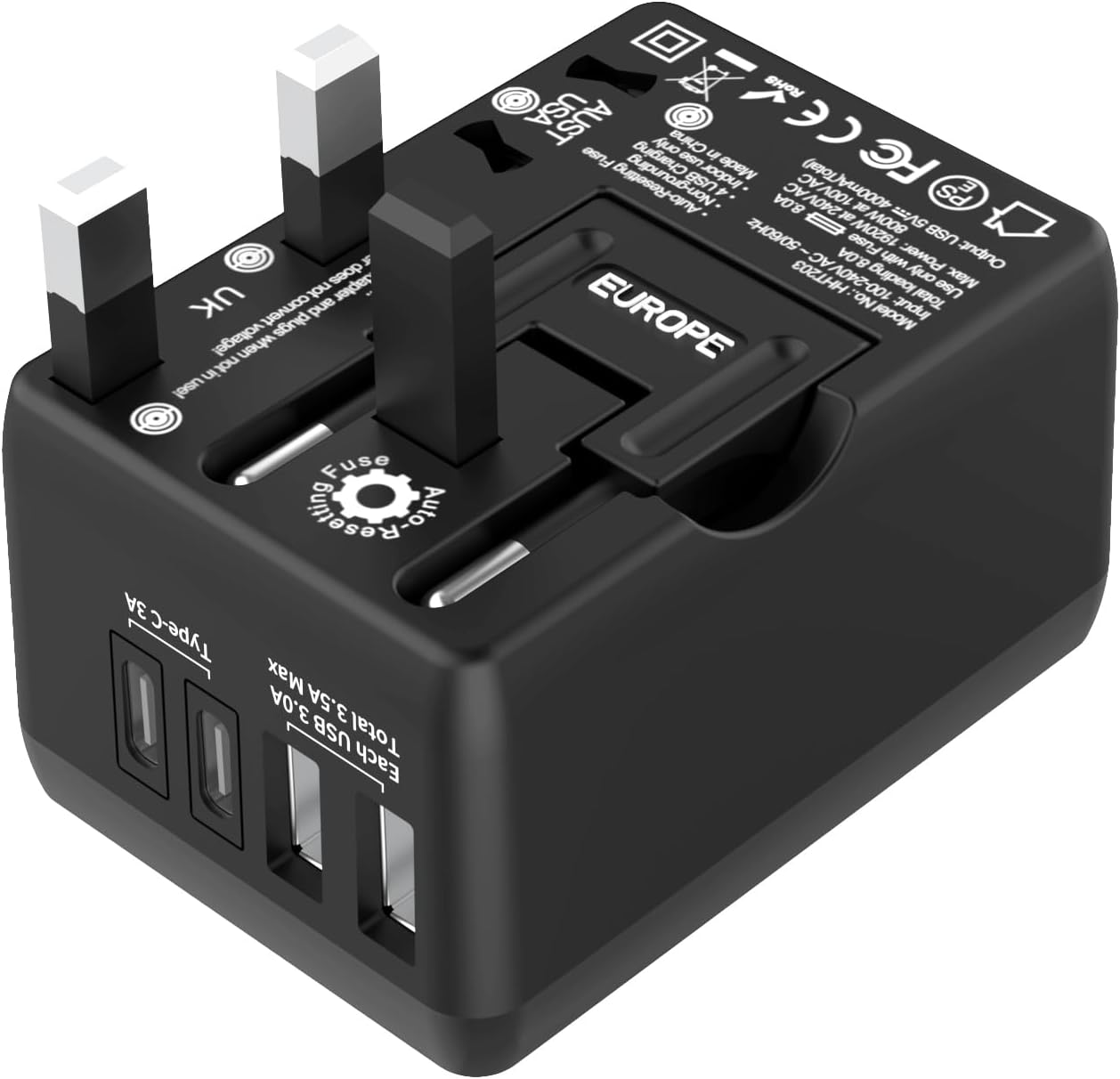 Adaptador de enchufe universal con 2 puertos USB y 2 puertos USB-C por 11,49€ usando el #código: JB82OPIX