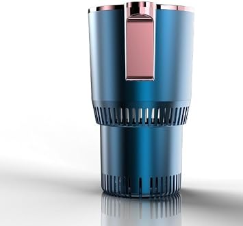 Smart Car Hot and Cold Cup Holder, 2 in 1 Car Cup Cooler Warmer, Rapid Heating and Cooling Insulated Electric Beverage Mug Portable Temperature Control Cup Accessory Blue