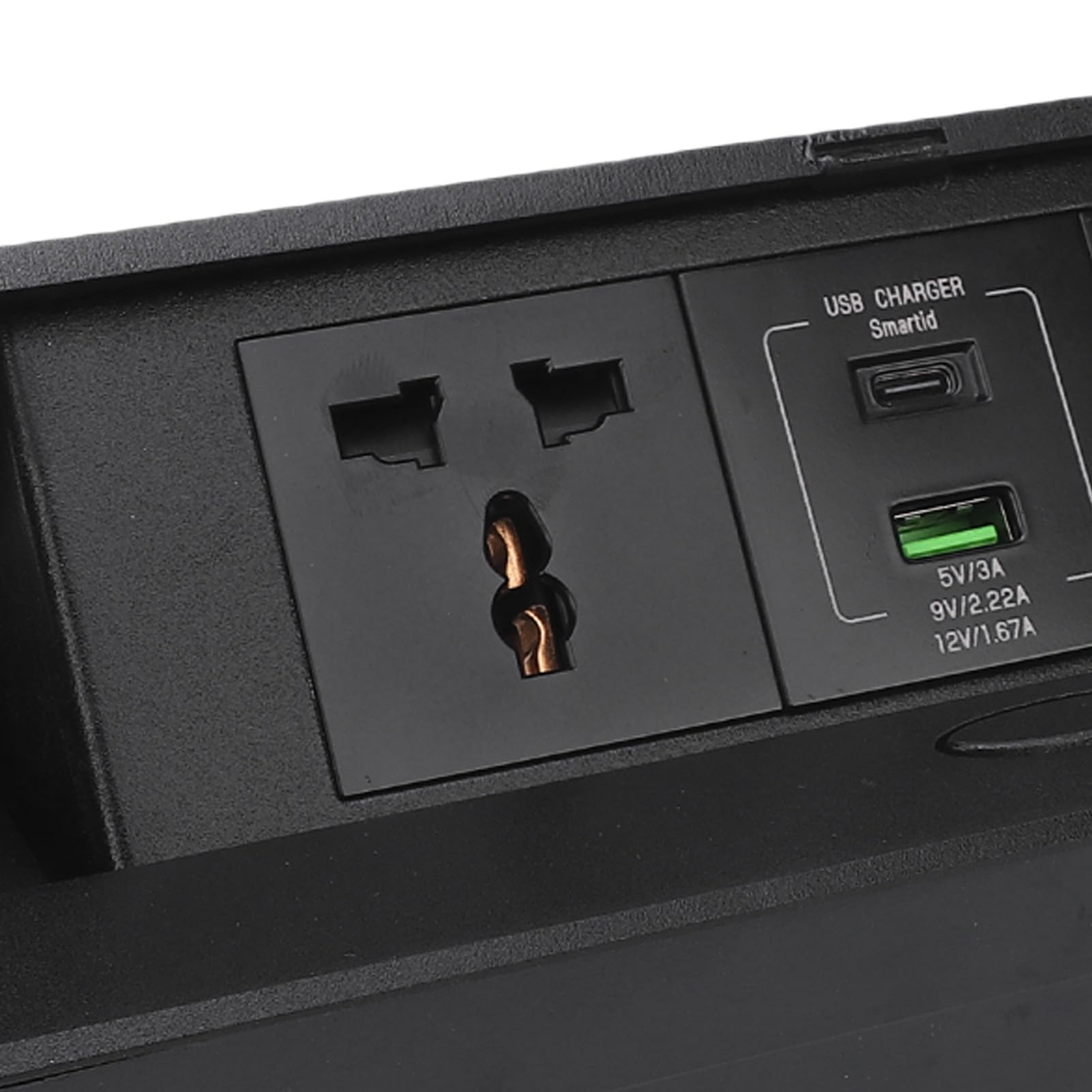 Dpofirs Pop -up Power Strip, 2 Gniazda AC Desktop Pop -Up Outlet 16a 4000W na Biuro