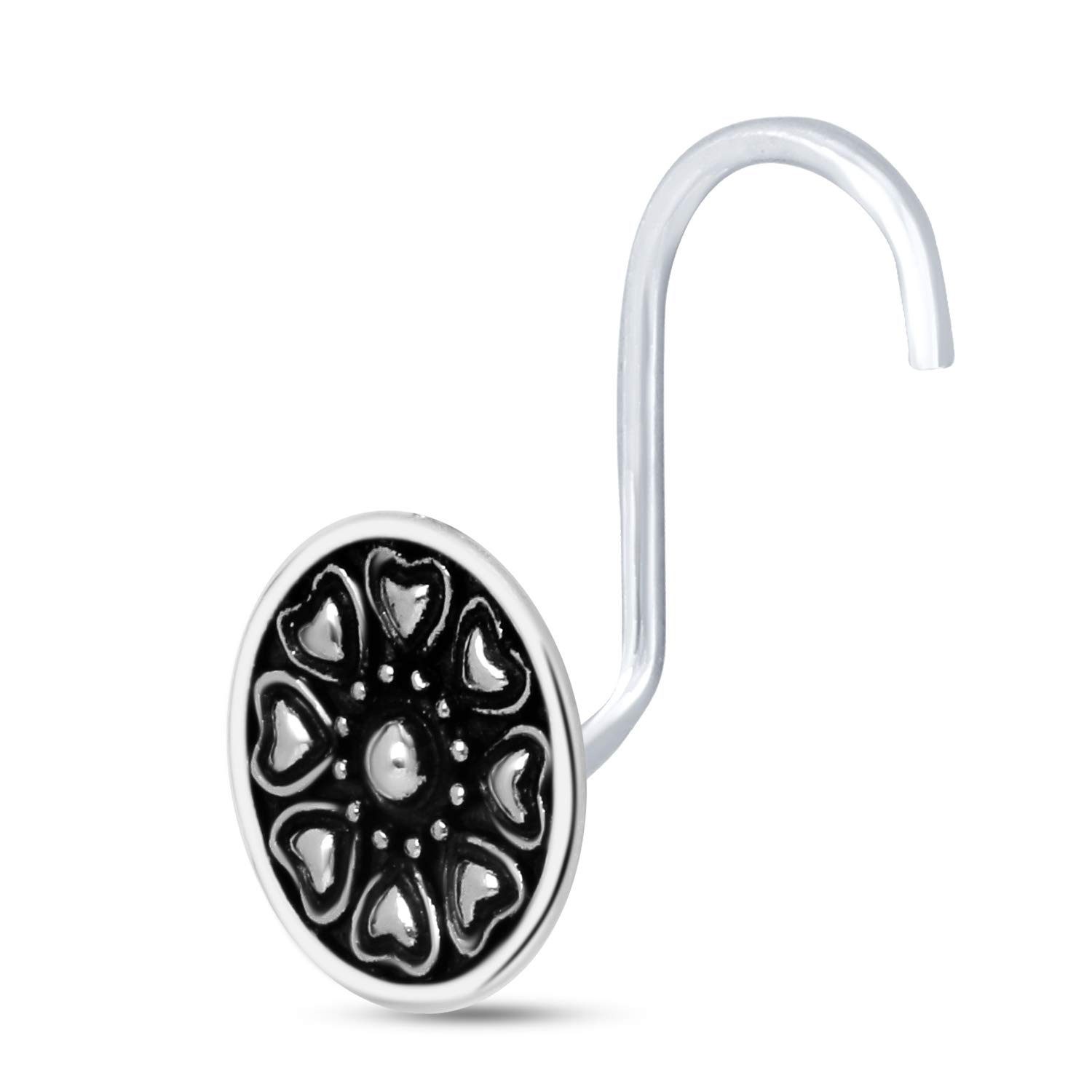 NEMICHAND JEWELS 925 Sterling Silver Round Oxidised Nose Rings/Nose pin for womens (B08XWD725N) Amazon Price History, Amazon Price Tracker