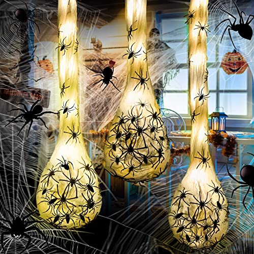 Party Spot! 3 Large Premake Vintage Halloween Decoration, 2,8 FT Hanging Light-up Spider Hanging Egg Sacs, Sacks Props Gift for Halloween, Birthday Indoor Outdoor Decor Party Spot! 3 Large Premake Vintage Halloween Decoration, 2,8 FT Hanging Light-up Spider Hanging Egg Sacs, Sacks Props Gift for Halloween, Birthday Indoor Outdoor Decor