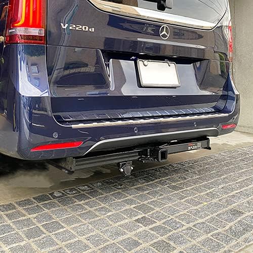 CURT Trailer Hitch installed on Mercedes-Benz V-Class, angled rear view