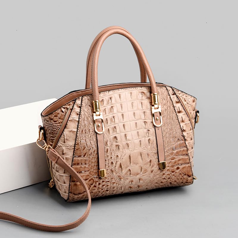 Image of Trendy Crocodile Handbags for Women: Large Capacity Leather Handbag Crossbody Bags with Shoulder Strap Ideal Choice