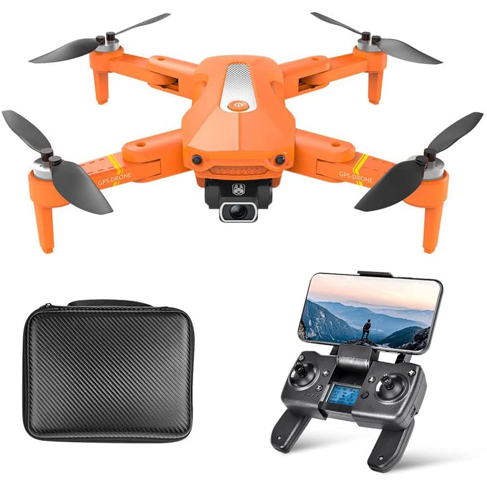 Droni GPS con Fotocamera per Adulti 4K FPV, 2 Batterie Tempo di Volo Lungo, Motore Brushless, Quadricottero RC Pieghevole per Principianti con Follow Me, Ritorno Automatico GPS