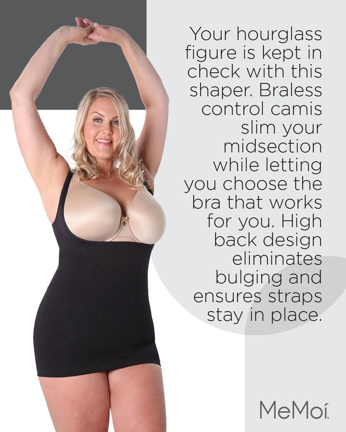 SlimMe Braless Camisole Tops for Women, Tummy Control Shapewear, Comfortable Cami Tops for Women - Sizes Small to Queen 2