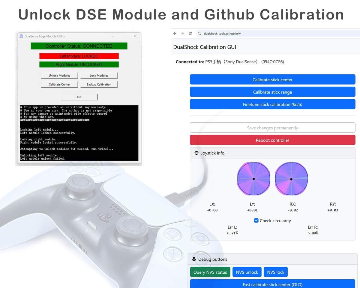 ElecGear TMR Joystick y placa calefactora desoldadora de repuesto para controlador PS5, barra de control TMR Hall y herramientas de reparación de mecha de soldadura - (TMR-PS5)