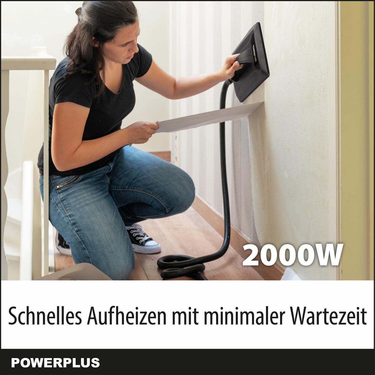 Powerplus elektrischer Dampftapetenablöse POWX3410-2000W Tapetenablöser - 4.5L Tank - 90min Arbeitszeit - 280x190mm Dampfplatte