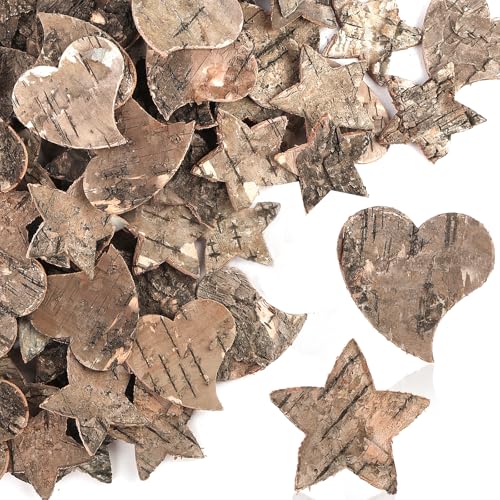 Honosen Streudeko Weihnachte Holz, Holzsterne Zum Basteln, 60 Stück...