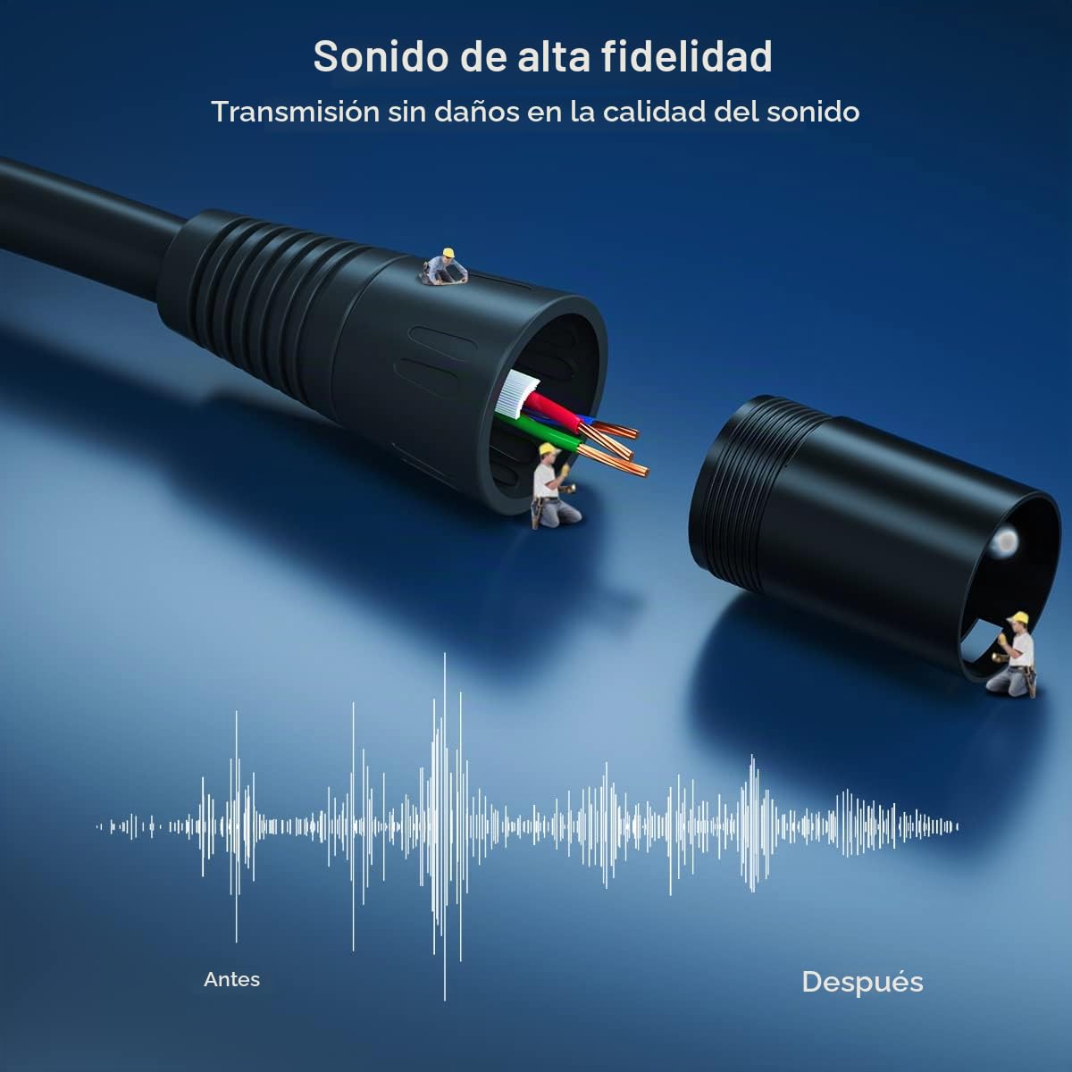 20m Cable XLR 2PACK Cable de micrófono XLR macho a hembra Cable XLR balanceado de 3 pines para micrófono, mezclador, altavoz, amplificador