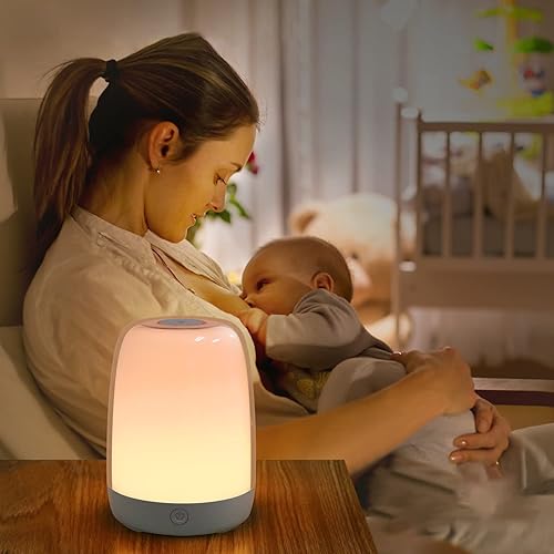 Miniatura 7 de Luz nocturna para niños, luz nocturna de bebé con control táctil regulable, luz nocturna para niños para dormitorio con cambio de color RGB y