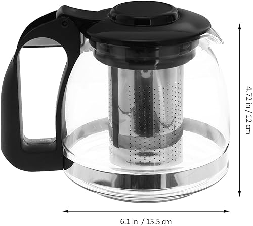 Miniatura 2 de Tetera portátil Estufa china Tazas de té transparentes Tetera de vidrio para el hogar, tetera de té, tetera de té suelta, tetera con filtro Tetera