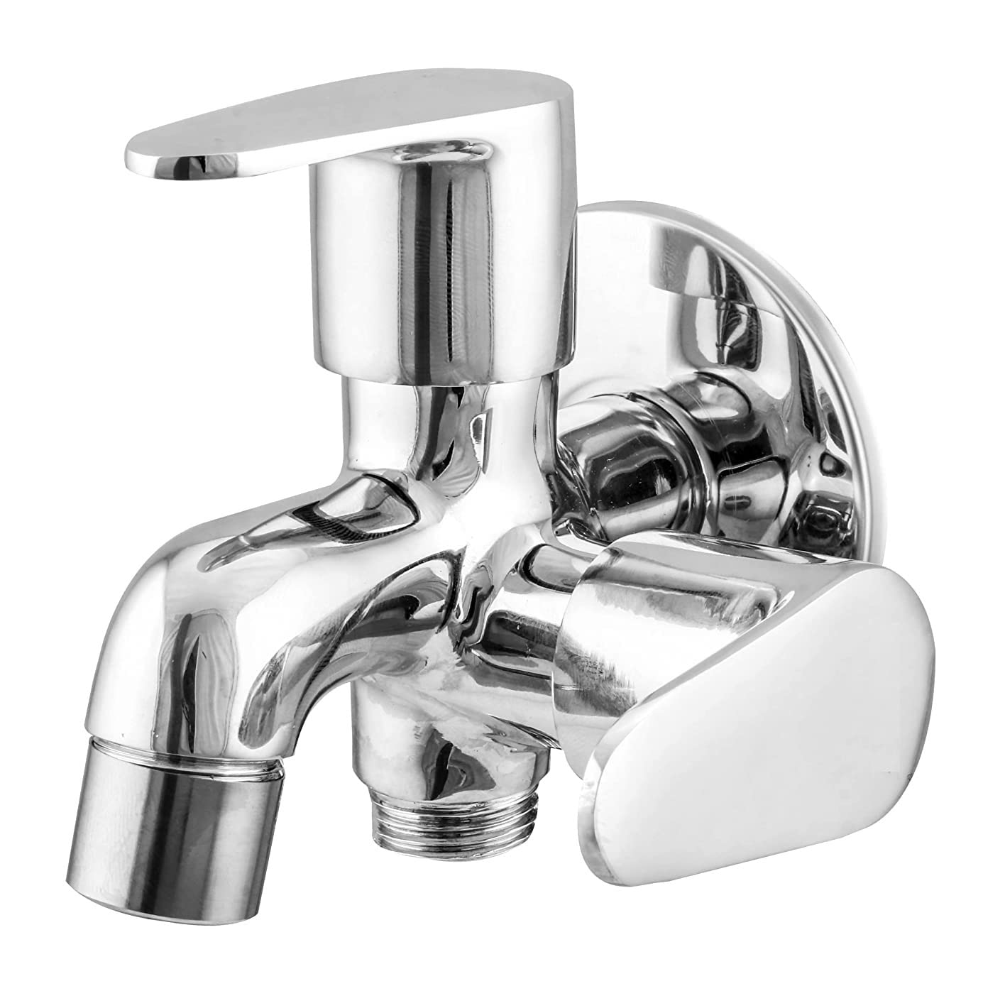 Jagger Jgr53 Turbo 2 Way 2 In 1 Bib Cock Taps Compatible For Washing Machine, Bathroom, Toilet Hose With Teflon Tape And Wall Flange - Brass, Chrome (B08RDVB828) Amazon Price History, Amazon Price Tracker
