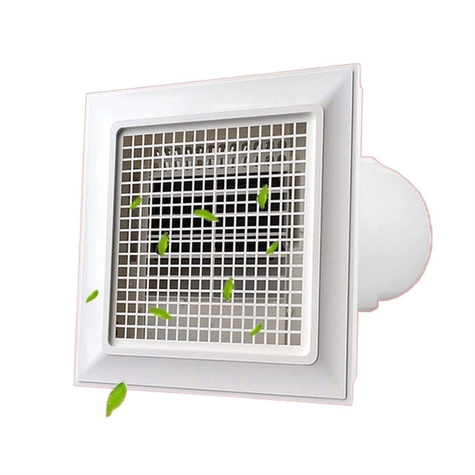 Extractor De Aire para Baño, Ventilador De Techo, 30 X 30 Cm, Diseño A Cuadros, Ventilador De Soplado Directo, Silencioso, De Gran Volumen Y con Rejilla Grande.,Without Switch
