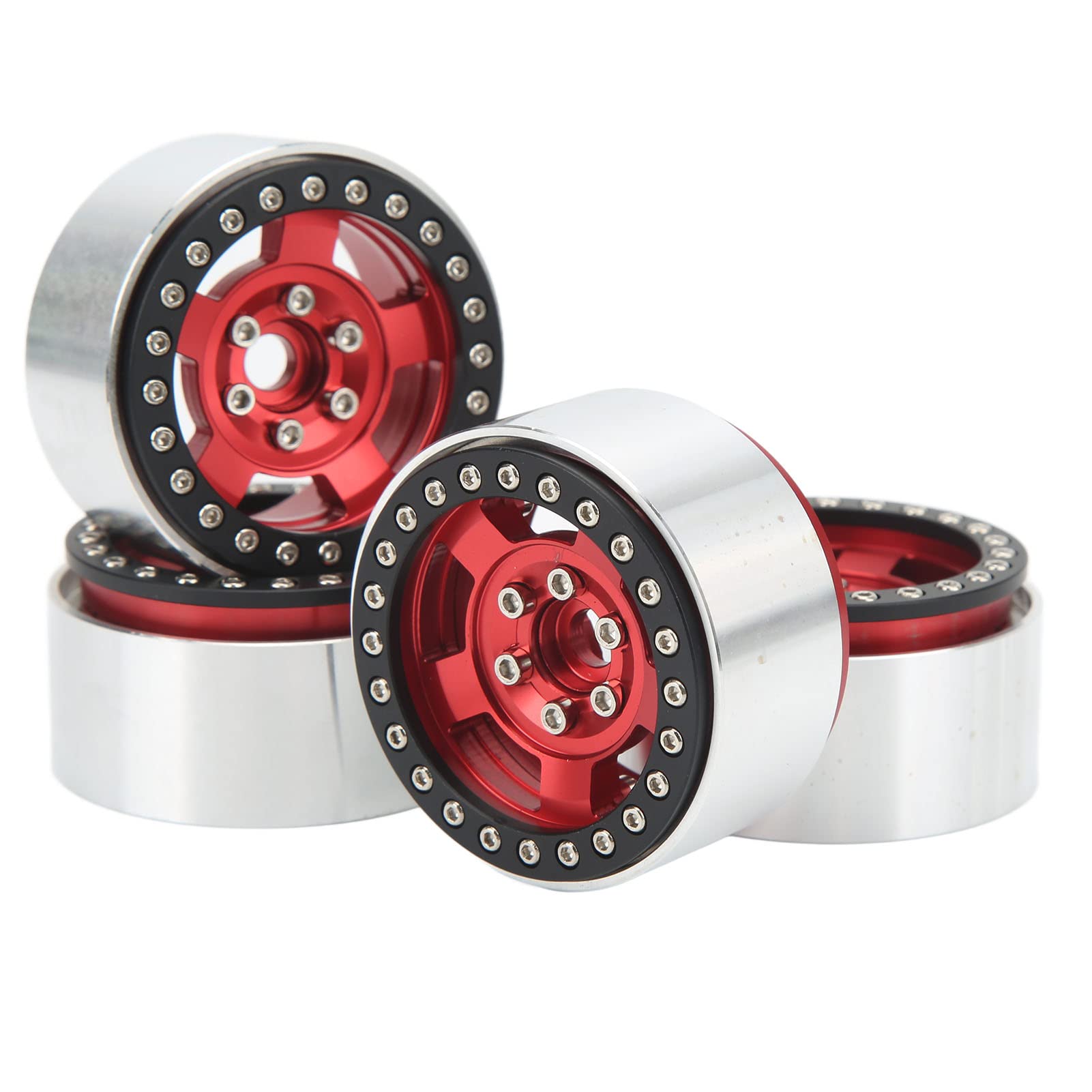 Koło Samochodu RC, Profesjonalne Felgi Zamienne ze Stopu Aluminium RC, Felgi Obrabiane CNC z unikalną konstrukcją blokującą, Idealne do Gąsienicy Axial SCX10 90046 AXI 03007 MST 1/10