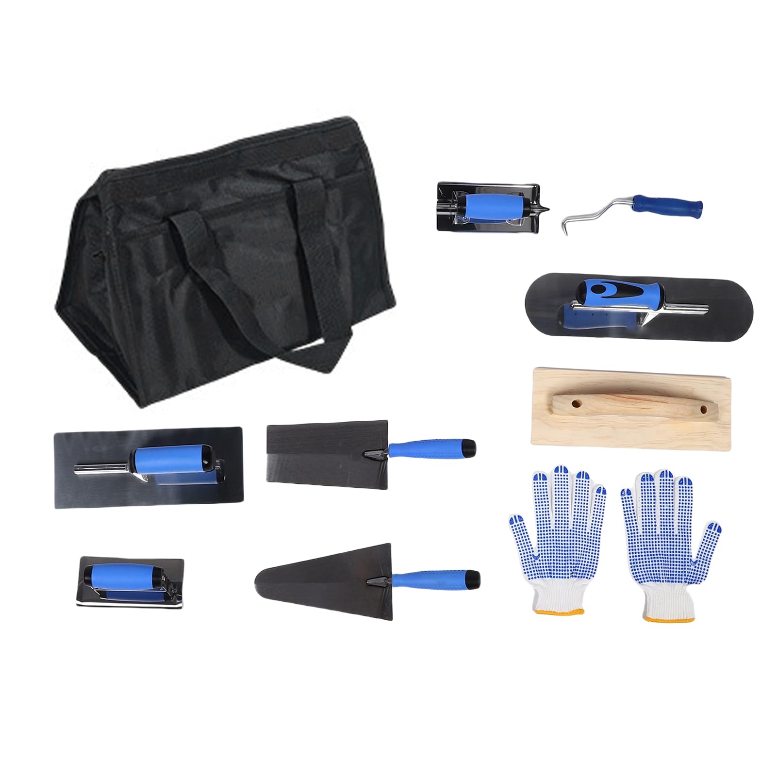 Juego de herramientas de mano de albañilería de acero inoxidable, conjunto de paleta de construcción duradera para decoración del hogar 10 piezas