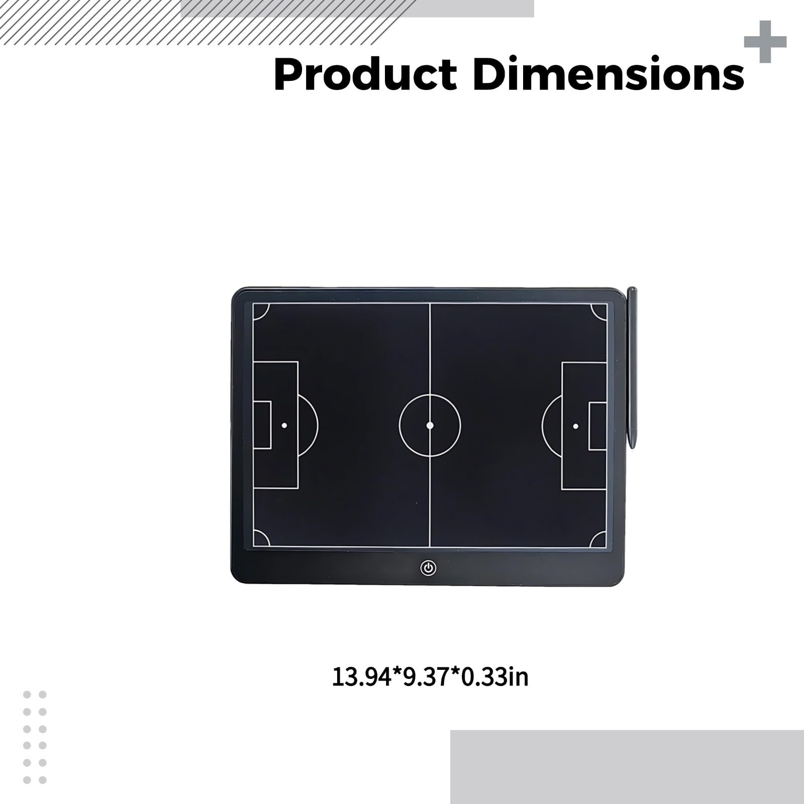 Lcd Soccer Ing Board - Tavola da calcio elettronica, tavoletta da scrittura per allenamento con schermo trasparente a un pulsante, 35 x 23 x 0,8 cm