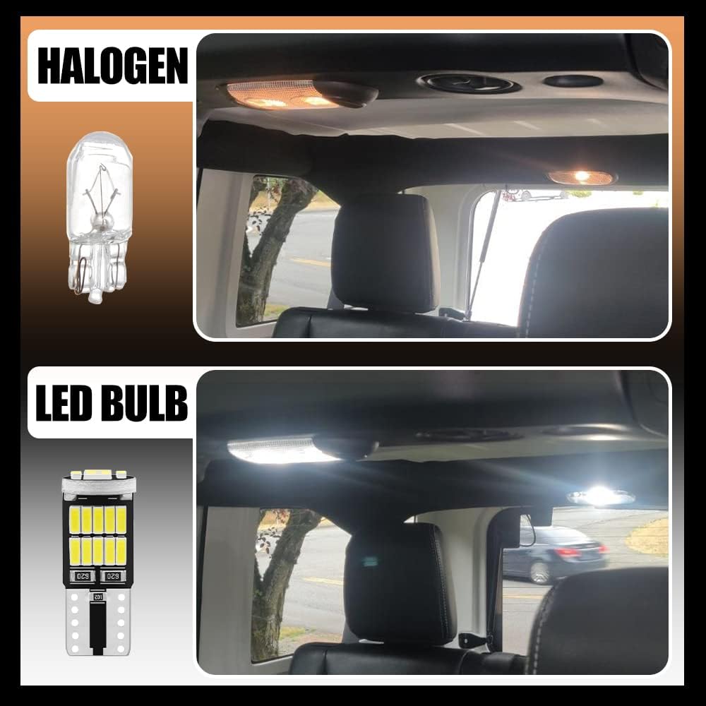 LED Interior Bulb Lights Kit for Ford Excursion 2000 2001 2002 2003 2004 2005 Super Bright 6000K Map Dome License Plate Tag Lights White Interior Light Bulbs + Install Tool