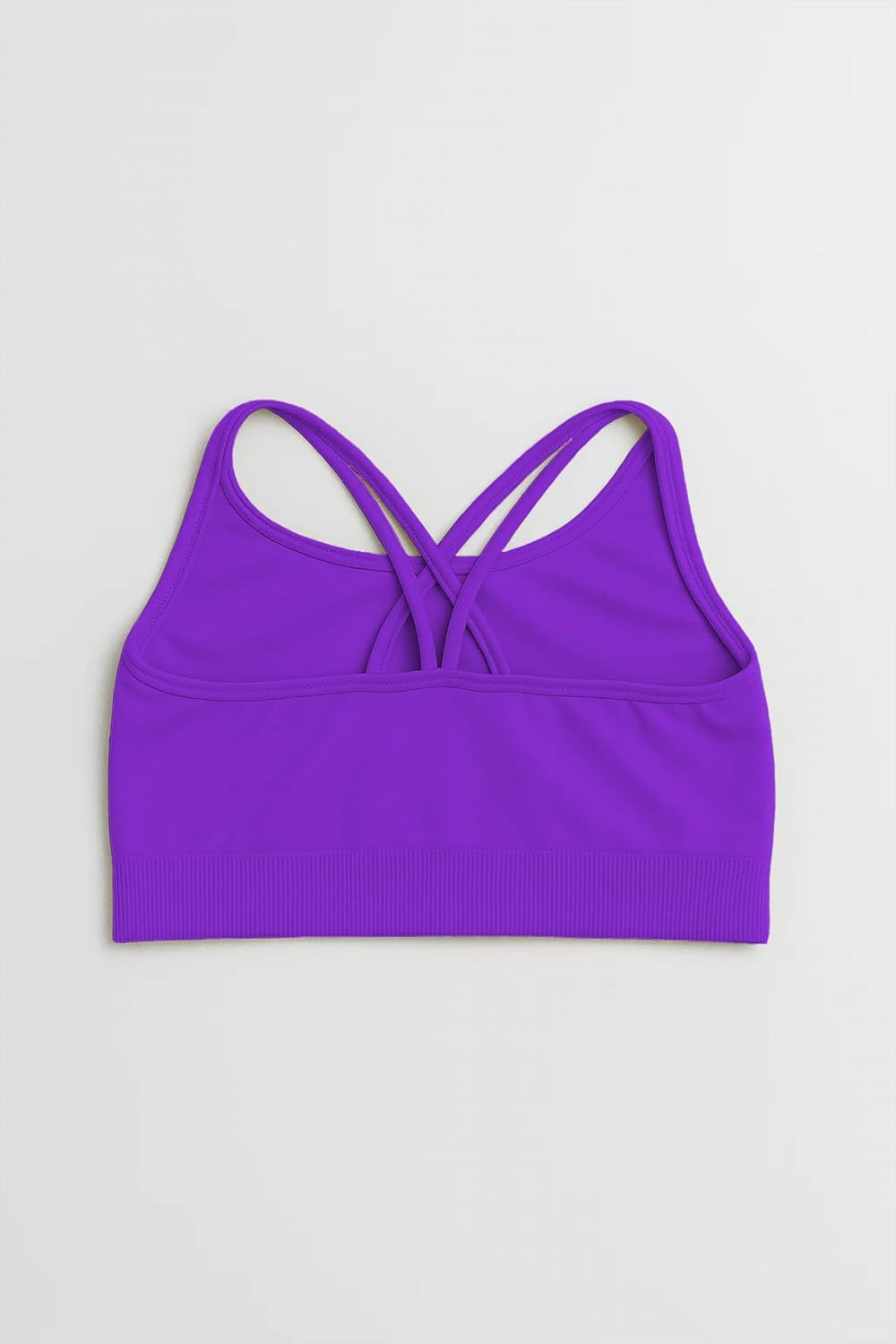 Kurve Girl’s Seamless Strappy Back Stretchy Crop Undershirt Bra, Made in USA - Image 2