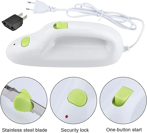 Miniatura 5 de Cuchillo eléctrico dentado para tallar 220 V110 W, cuchillo automático de corte de carne congelada para carne, pan, verduras, frutas, acero