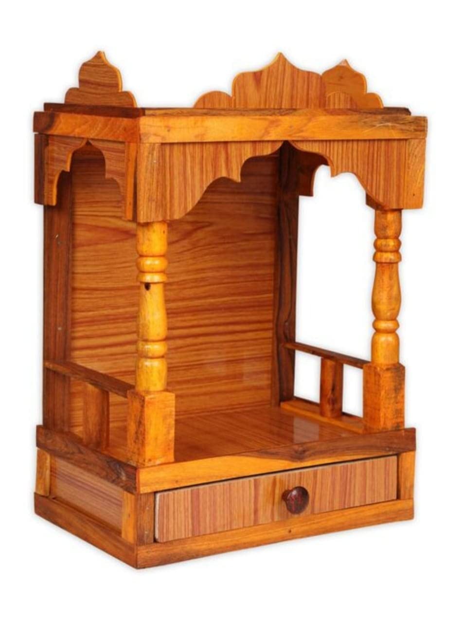 Engineered Handicraft Wooden Temple for Home/Offices/Workshops Pooja Mandir