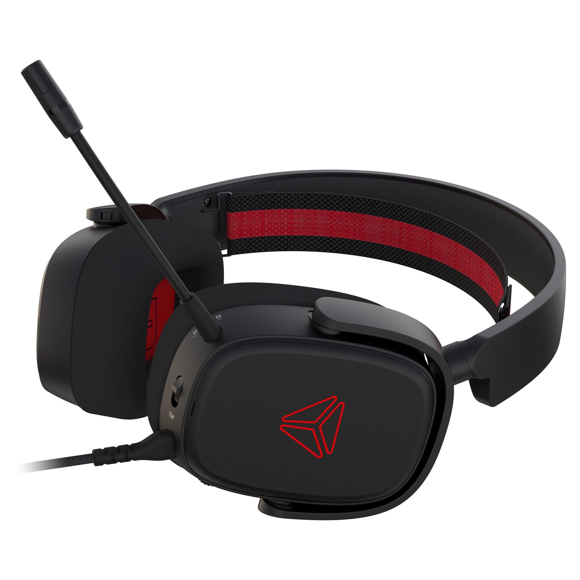 Yenkee Auriculares Gaming con Sonido Envolvente Virtual 7.1, Micrófono Desmontable, Altavoces 50 mm, Cable USB-C y 3,5 mm, Compatible con PC/PS/Xbox YHP 3040