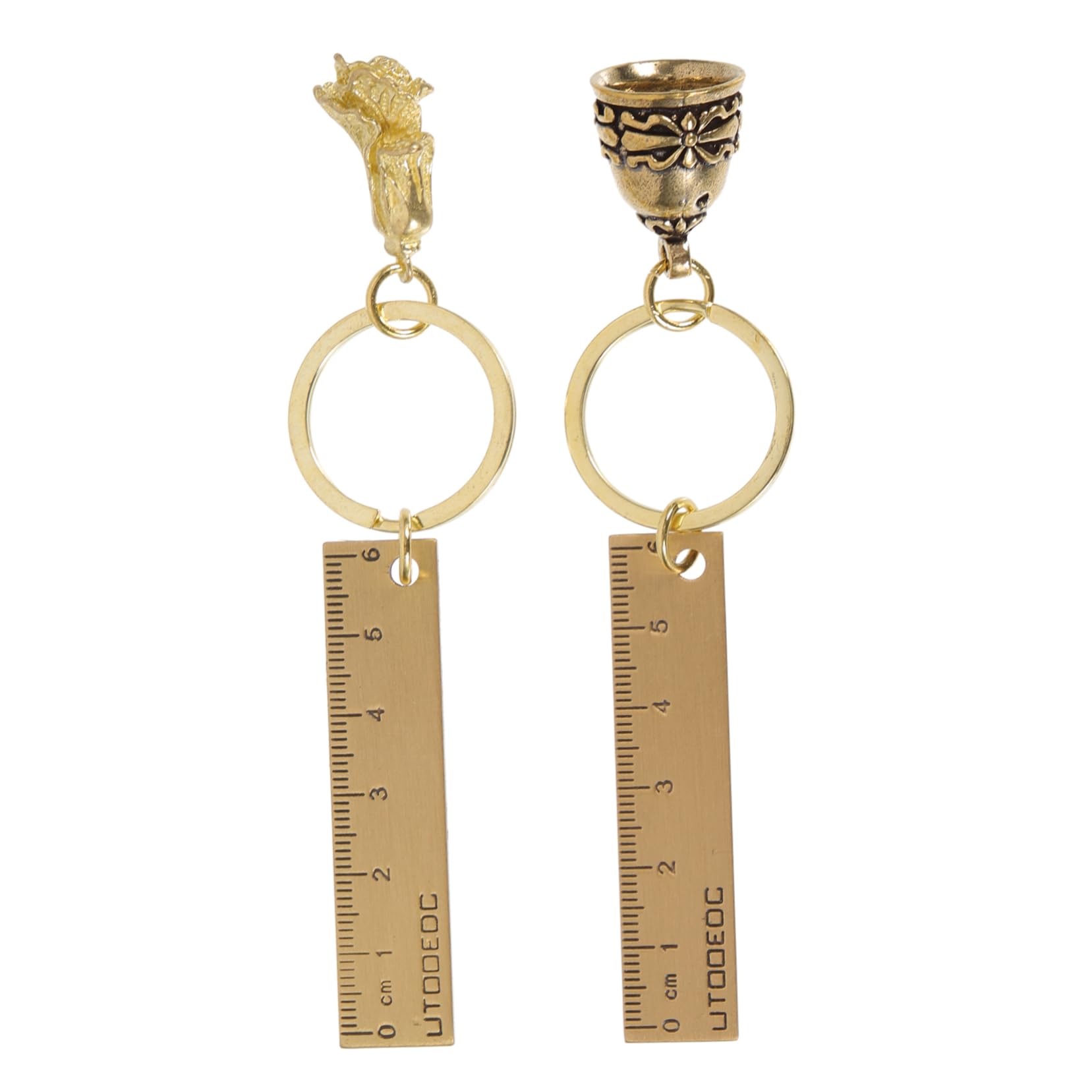 Pendentifs de clé laiton multifonctionnels : artisanat rétro d'exception - 8
