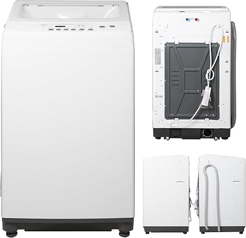 Miniatura 9 de Lavadora portátil de 1.7 pies cúbicos, lavadora de ropa pequeña de carga superior de 12 libras, combo de lavadora compacta y giratoria totalmente